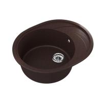 Мойка ML-GM17 овальная с крылом, шоколад (345), 465*570*180мм