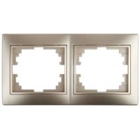 Рамка 2-м гор., СП INTRO Plano, шампань 1-502-04
