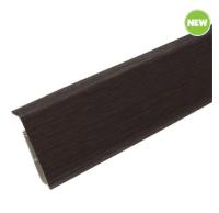 Плинтус с сил.краем и каб. каналом Венге темный 303, 2,2м Деконика