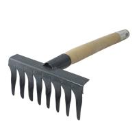 Грабли витые с узким шагом 8-ти зубые с деревянным черенком ГВМ-8 с черенком