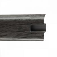 Плинтус с сил.краем и каб.каналом 823 Дуб Каменный 58мм