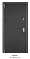 Дверь входная метал.  TOREX  SUPER OMEGA PRO MP 860 2050 L(Ч.шелк.б рис, ПВХбетон т-сер.,ОP-