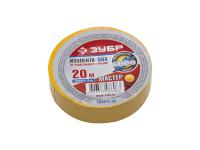 Изолента ПВХ желтая, не поддерживающая горение, 6000В, 15мм 10м   ЗУБР
