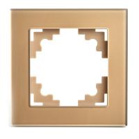 Рамка 1-местная, серия Катрин, GFR00-7001-08,  золото