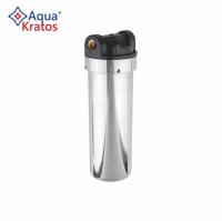 Колба для гор. воды НЕРЖ. подкл. 1 2 высота 10  с пластиковой крышкой AquaKratos АКv-105