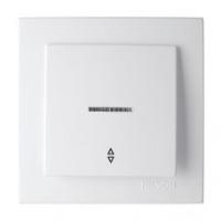 Выкл 1кл. прох. с подсв. СП NILLSON Thema бел.