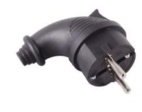 Вилка угловая с з, каучук IP44 16А 250В Вихрь