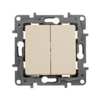 Выключатель 2кл СП ETIKA винт. слон. кость 672302