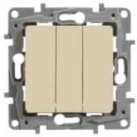 Выключатель 3кл СП ETIKA винт. слон. кость 672313