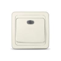 Выключатель 1-кл. СП  ВАЛЕРИ  10А с подсв.слон.кость.(Б-В0121)