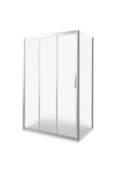 Душ.ограждение ORION WTW-100-G-CH Прямое, стекло ГРЕЙП 5мм (без поддона и автослива)