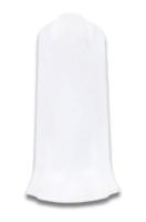 Угол наружный для плинтуса Белый глянцевый 001-G Деконика