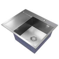 Мойка настол.монтаж 60*50 (3,0) правая. вып 3 1/2 MIXLINE PRO 200 мм с сифоном (сатин)