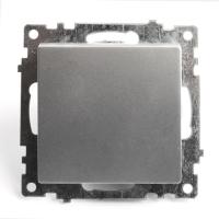 Выключатель 1-кл. СП STEKKER Катрин мех. 10А 250В серебро GLS10-7103-03