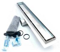 Трап-лоток TIM 70 600мм с двухсторонней решеткой СУХОЙ (полная под плитку)