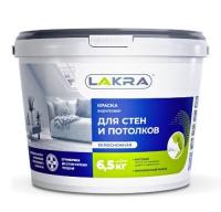 Краска в д для стен и потолков Белоснежный 6,5 кг (Лакра)