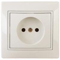 Розетка 2P, 16А-250В Розетка 2P, 16А-250В, IP20, СУ, Plano, сл.кость 1-201-02