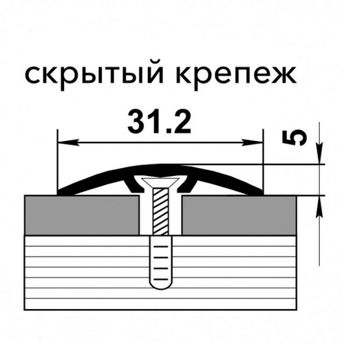 Профиль стыкоперекрывающий ПС 04-2.1800.091