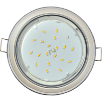 Светильник Ecola GX53 H4 без рефл. 2 цв. серебро-жемчуг-серебро 38х106    10 50