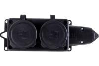 Колодка каучук. на 2 роз. 16A 2P+РE IP44 (компакт)