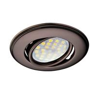 Светильник DН03  FT1601EFS черный хром, поворотный ECOLA