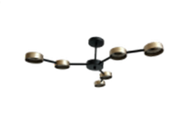 .Люстра TNG-6GX53-BG-1  NORDIS  цвет черный+золото TANGO