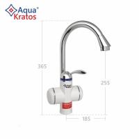 Смеситель для кухни с электронагревом БЕЗ УЗО АК9555W Белый 3 кВт AquaKratos