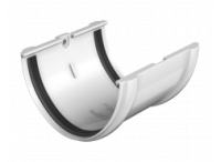 Соединитель жёлоба водосток ПВХ (белый) ТЕХНОНИКОЛЬ