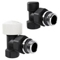 Набор термостатический угловой Royal Thermo Design 1 2 М30х1,5 (Черный)