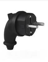 Вилка угловая однофазная, каучук