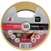 Лента малярная клейкая на крепированной бумаге TERMOPRO, 38мм 50м, Россия    Toolberg