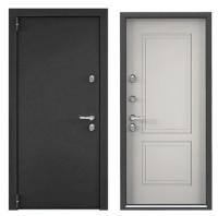 Дверь стальная  ТОРЭКС  SNEGIR PRO 880 2050 L (Тем-сер букл. гр.,ПВХ Дуб белый S60-C2 )