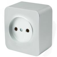 Розетка 1-м. ОП STEKKER София б/з 250В, 10А, IP20, серебро, MST10-11-03