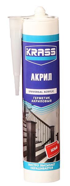 Герметик акриловый  KRASS  белый флак. 0.30л