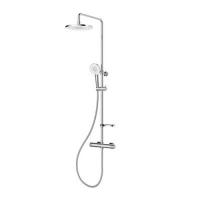 Смеситель термостатический для душа со стойкой и тропической лейкой,глянц. хром,Ideal Spa,Milardo