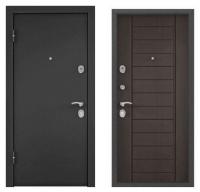 Дверь стальная  ТОРЭКС  Х5 860 2050 левая (Темно-серое букле графит,ПВХ Дуб угольный СК6-9)