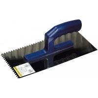 Гладилка нержавеющая зубчатая 130х280мм,  зуб 4х4мм//ЗУБР ПРОФЕССИОНАЛ