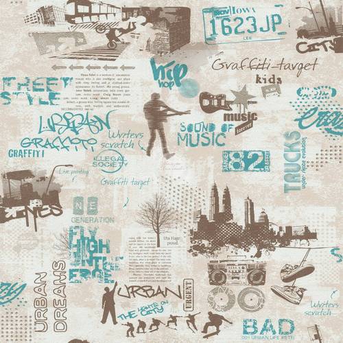 Обои дуплекс 6266-3 Граффити-3 0,53*10 м МОФ