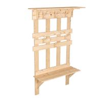 Вешалка с полкой и скамейкой, 173 110 32 см, сосна, класс АВ  Банные штучки