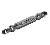 Бита отверточная PZ FL1-PZ FL2 65мм двусторонняя  Профи  для электротехнич. работ (2шт) ПРАКТИКА