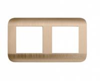 Рамка 2 поста LUXAR Deco шампань рифленая горизонт. (10.902.05)