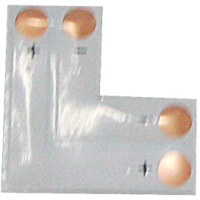 Коннектор  соединительная плата L-обр., для зажимного разъема 2-х конт 10мм Ecola LED SC21FLESB