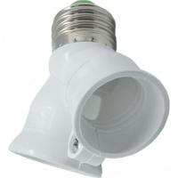 Переходник с цоколя  E27 на 2xЕ27 Ecola base Белый  A7T27WEAY