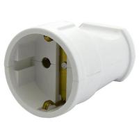 Розетка РП 16-002 с заземлением белая
