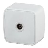 Розетка TV, ОУ INTRO Polo одиночная IP20, белый 3-301-01