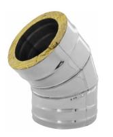 .Сэндвич-колено 135° (430 0,5 мм + нерж.) Ф150 210 Ferrum