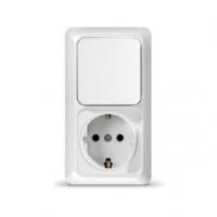 Блок комб. ОП верт (1кл. выкл + розетка с з) TANGO