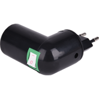 Ecola base Переходник вилка-патрон E14 с выключателем Черный