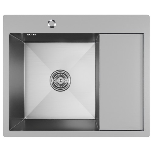 .Мойка настол.монтаж 60х50 (3,0) лев. вып 3 1 2  MIXLINE PRO 20см с сифоном (сатин)