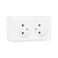 Розетка 2-м ОП  ОЛИМП  16А бел. (О0102)